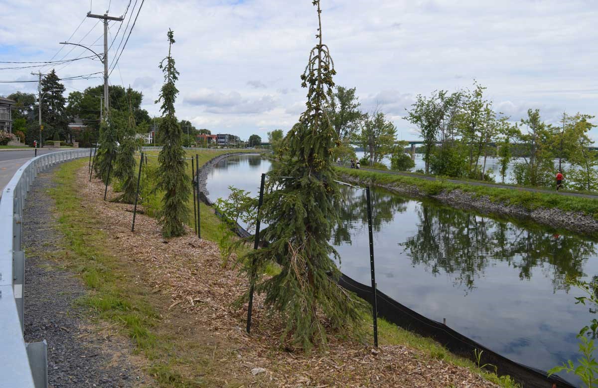 Au-delà de leurs aspects techniques, les travaux bonifient la vue de cette route panoramique le long de la rivière Richelieu.
