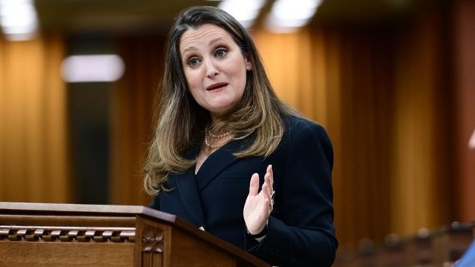 La ministre fédérale des Finances, Chrystia Freeland.