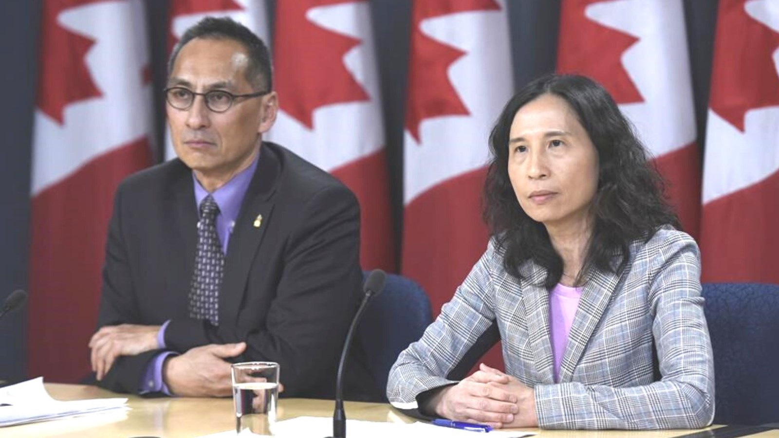 L’administratrice en chef de la santé publique fédérale, Theresa Tam, et son adjoint, Howard Njoo.