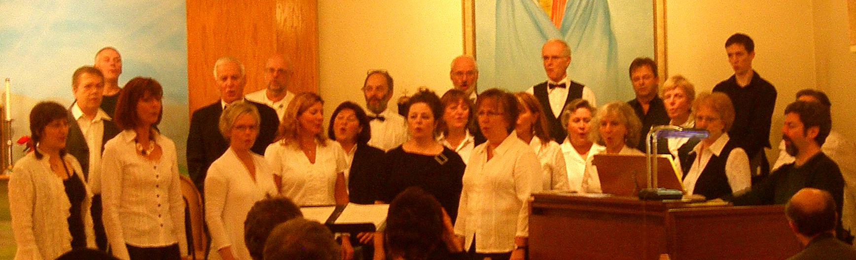 L’Ensemble vocal du mont Saint-Hilaire compte une vingtaine de chanteurs. (Photo : Courtoisie)