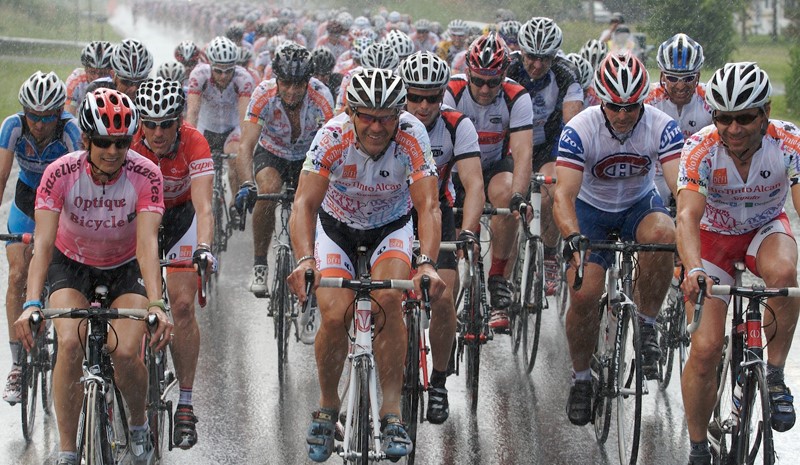 Les milliers de cyclistes inscrits au Grand Défi Pierre Lavoie passeront par la vallée du Richelieu lors de la huitième étape du parcours, le samedi 18 juin entre 14 h et 14 h 40. (Photo : Courtoisie)