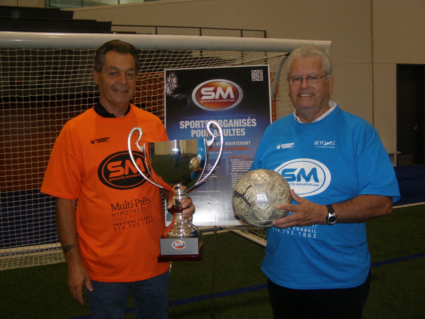 Marcel Faille et Romin Picard, deux participants aux activités organisées par Sports Momentum. (Photo : Courtoisie)