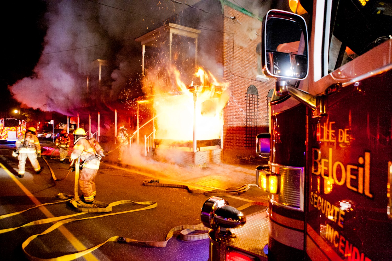Incendie suspect dans le Vieux-Beloeil