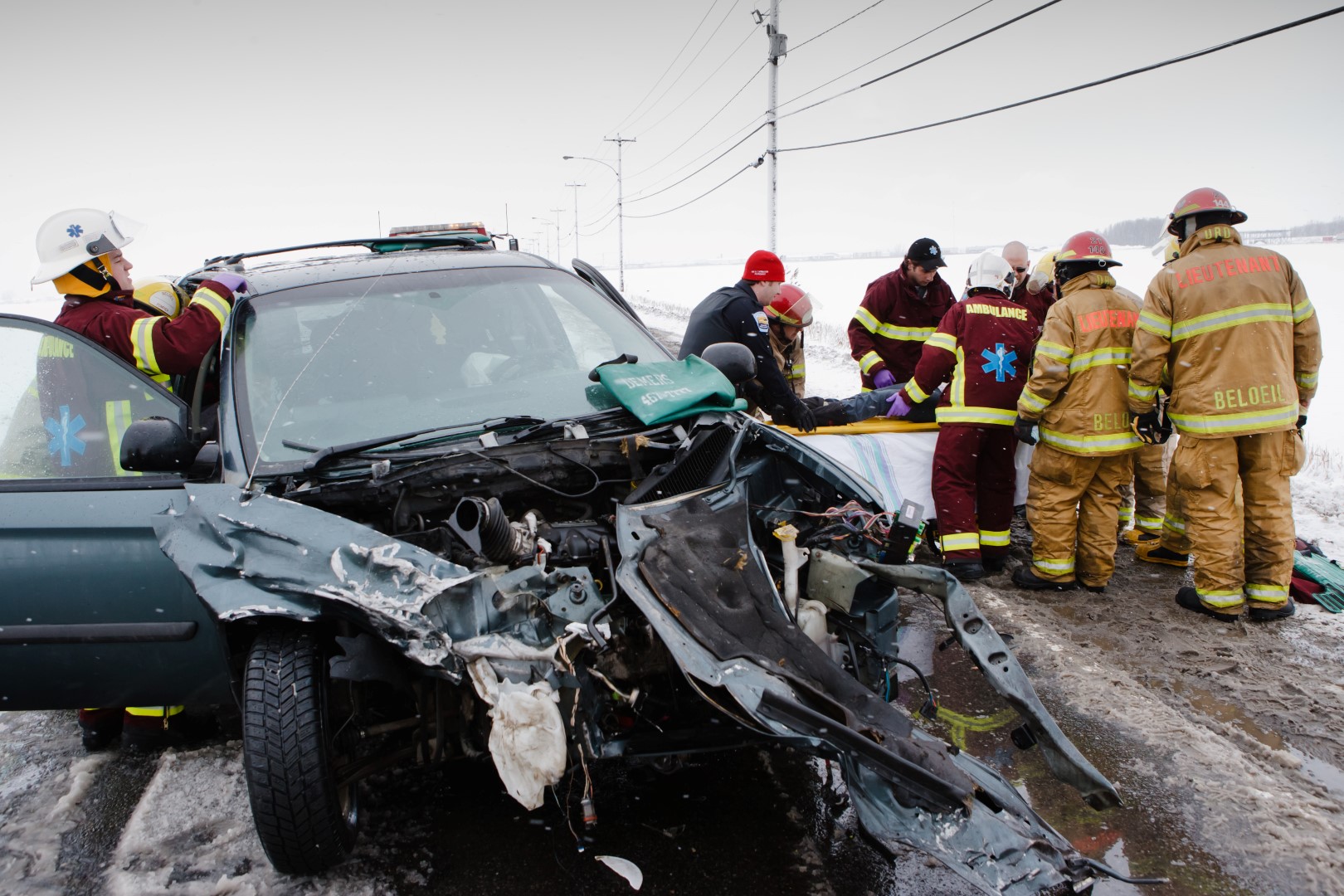 Accident avec blessés à Beloeil