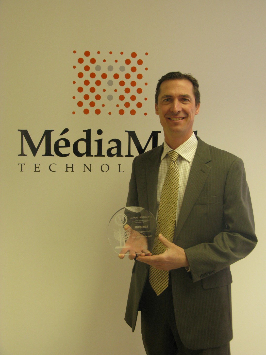 Daniel Handfield, copropriétaire de MédiaMed Technologies, une entreprise de Mont-Saint-Hilaire finaliste au concours Les Mercuriades.