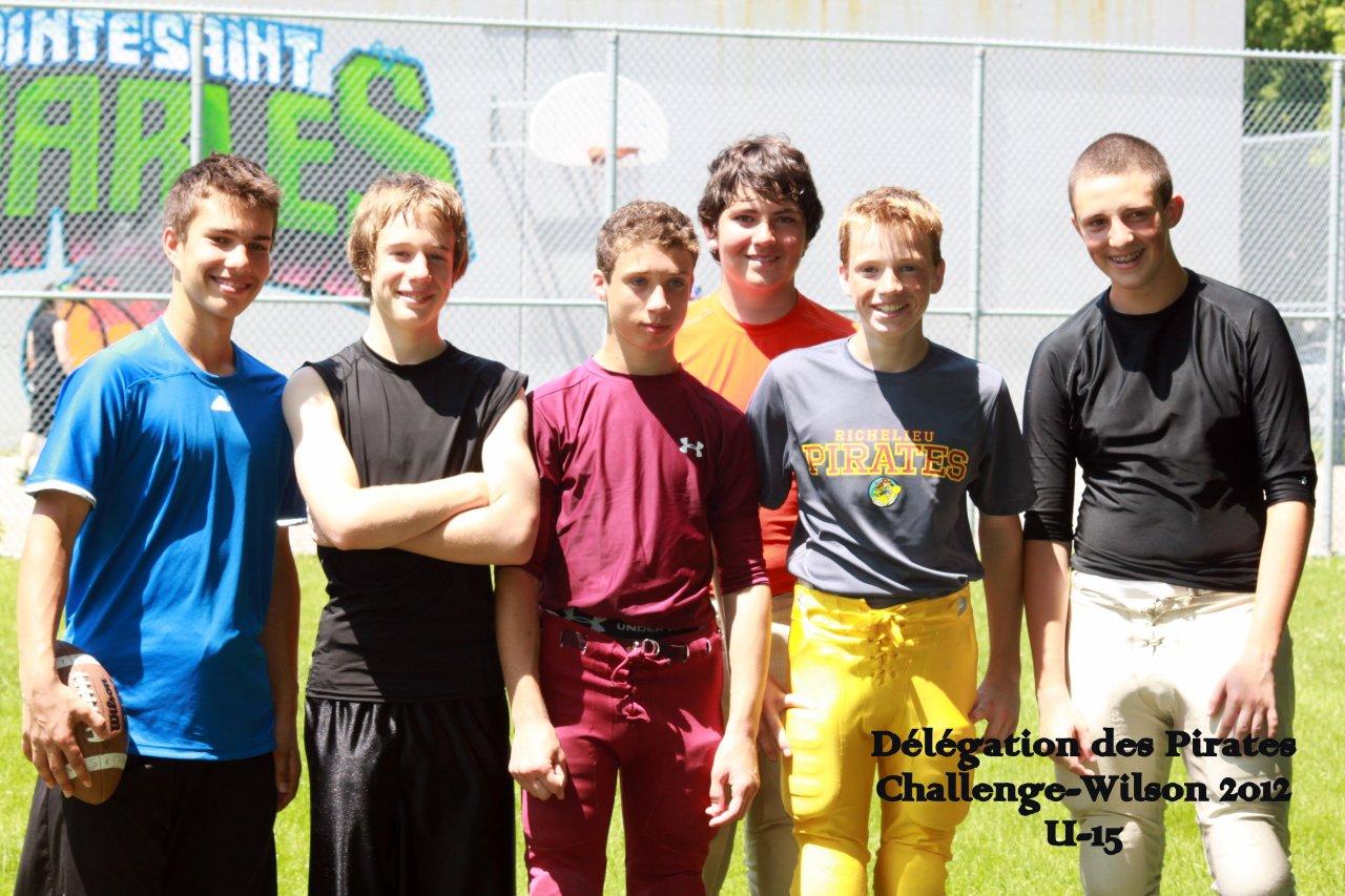 Les porte-couleurs des Pirates Joakim Bérubé, Gabriel Dicaire, Jonathan Dubois , Christophe Labrecque, Alec Guilbault et Dylan Boudreault prendront part au Challenge Wilson.