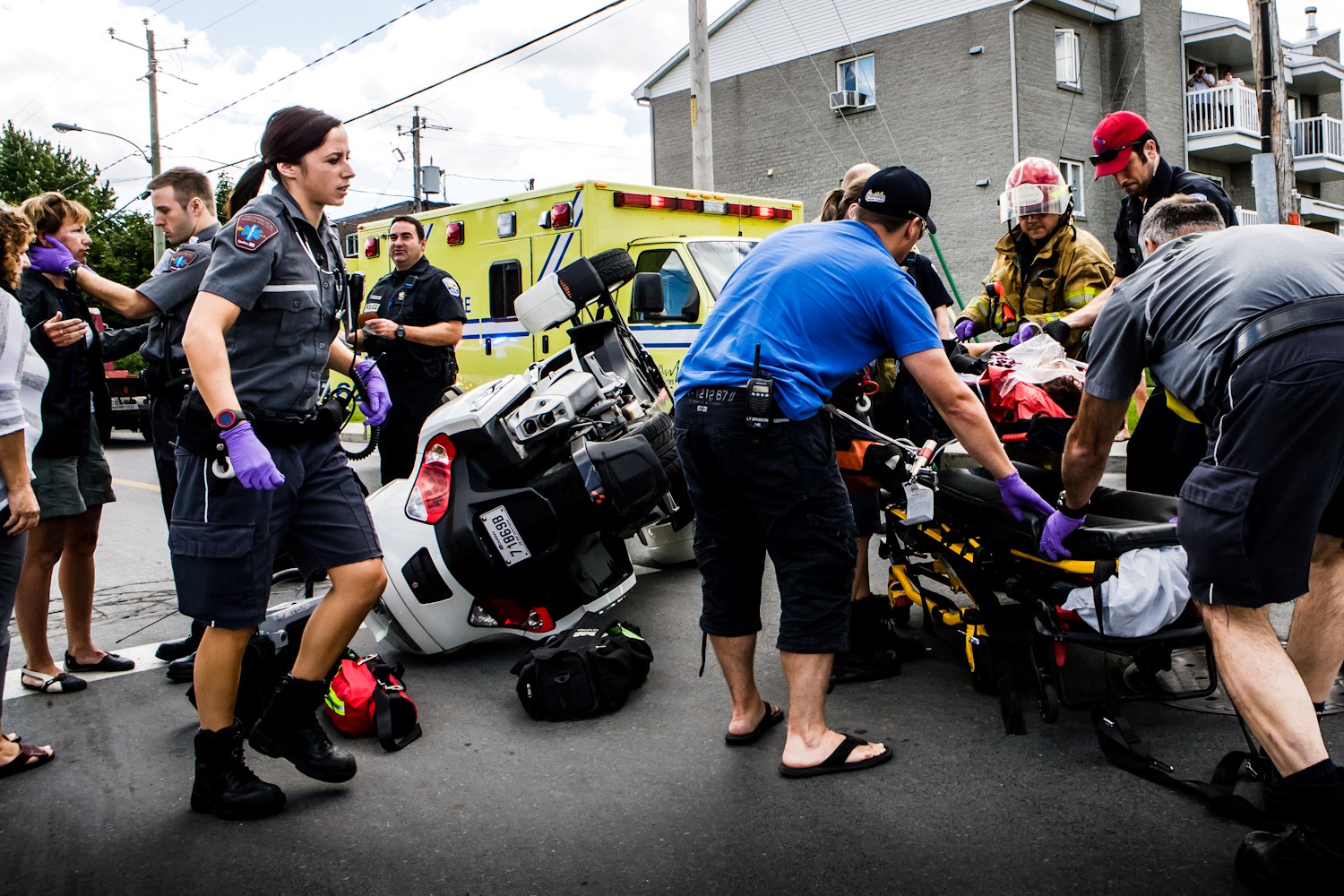 Victime d'un malaise en moto