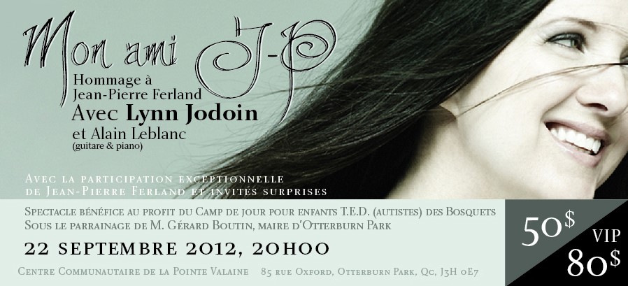 Lynn Jodoin rendra hommage à Jean-Pierre Ferland à Otterburn Park.