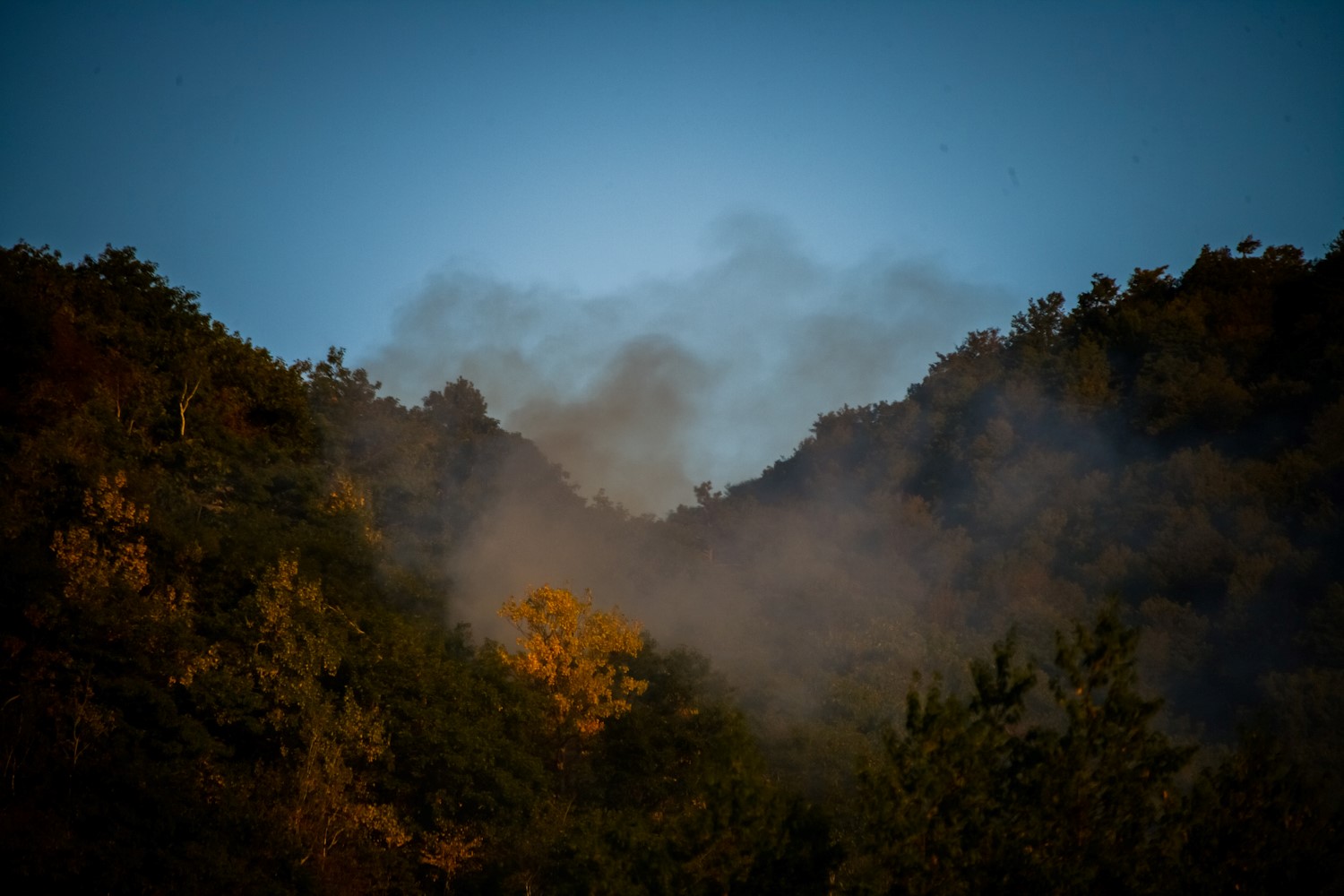 Encore un incendie sur le mont Saint-Hilaire