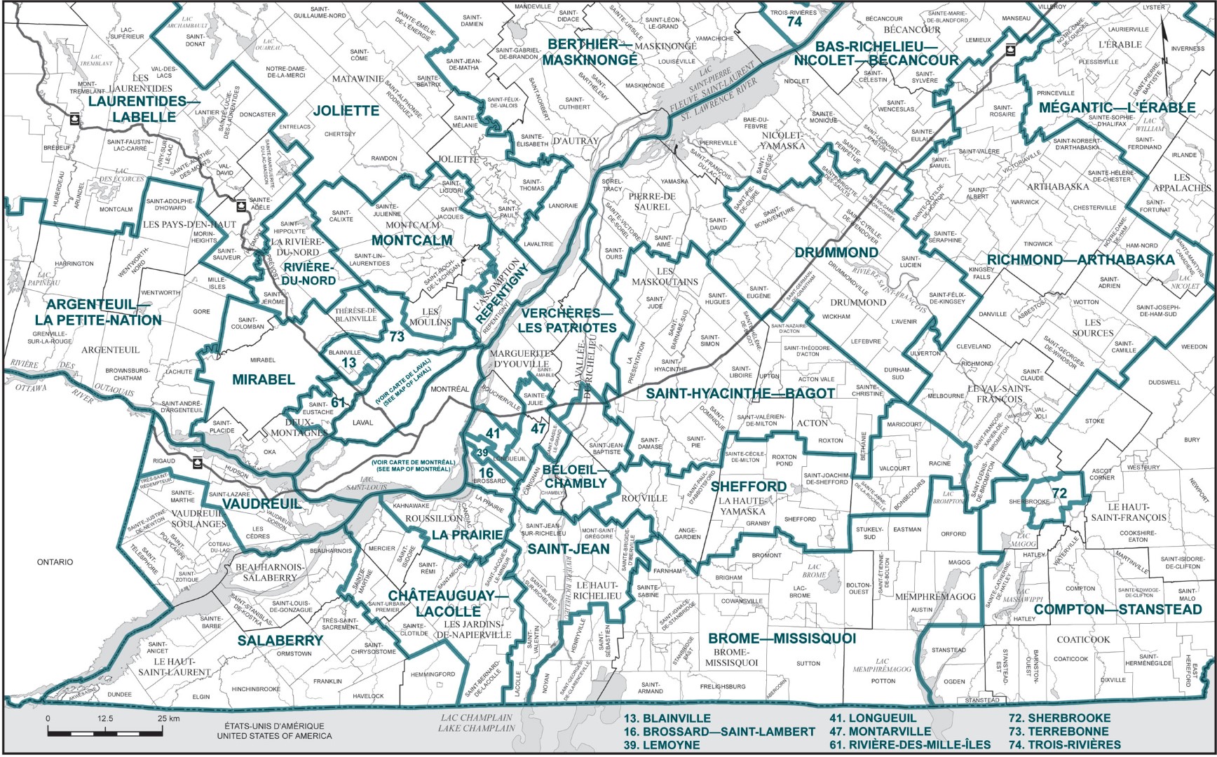 Voilà ce qui pourrait ressembler à la nouvelle circonscription Beloeil-Chambly.