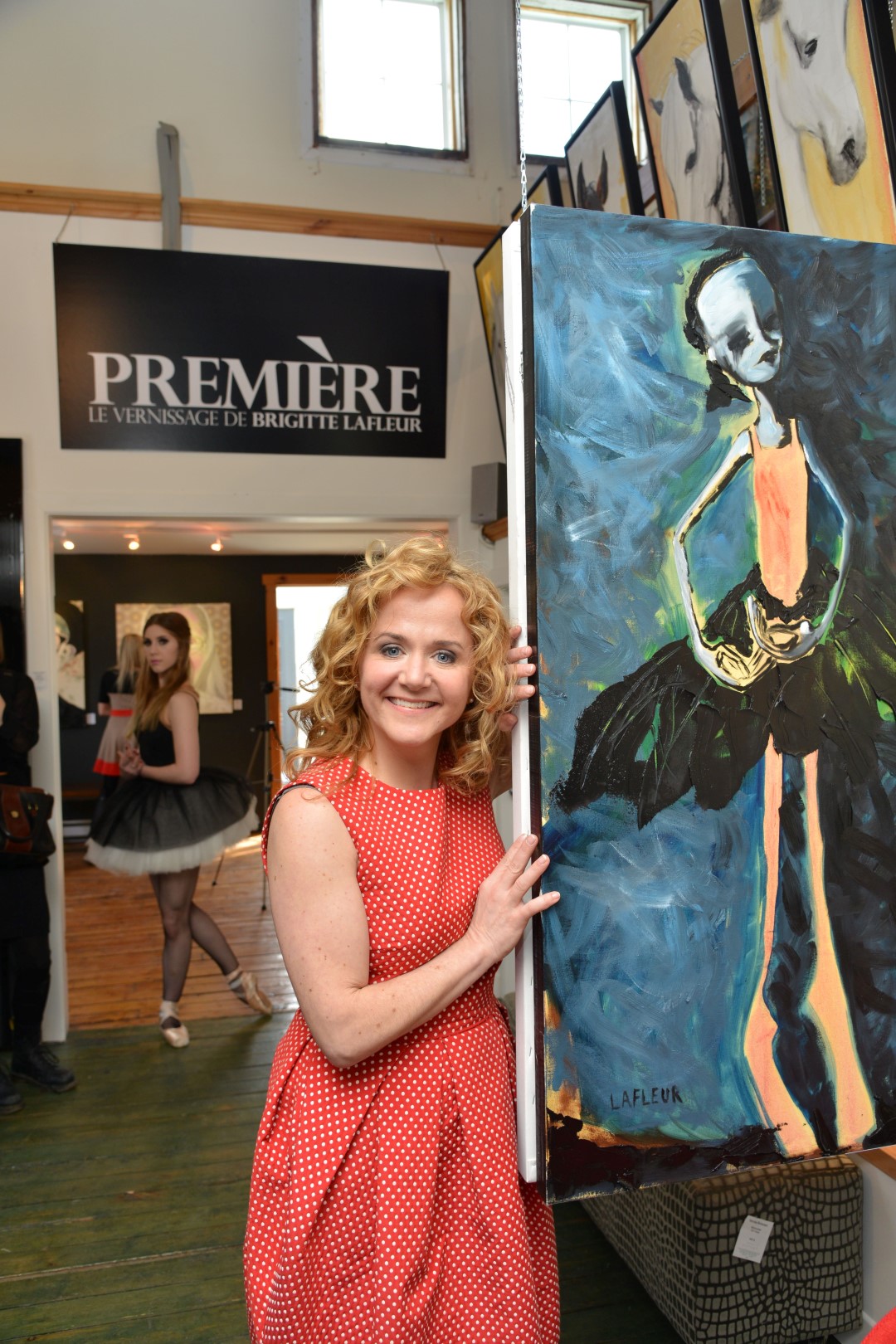 Brigitte Lafleur a dévoilé ses tableaux le 24 mars dernier, à l'occasion du vernissage de son exposition Première.