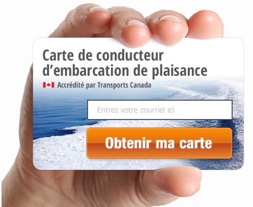 Carte de conducteur d'embarcation de plaisance