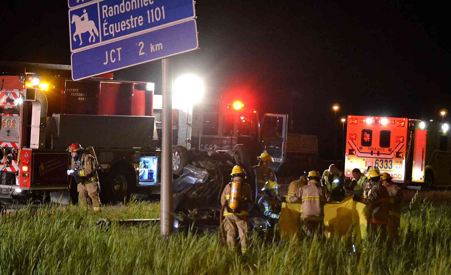 Accident mortel sur l'autoroute 20 à Ste-Madeleine
