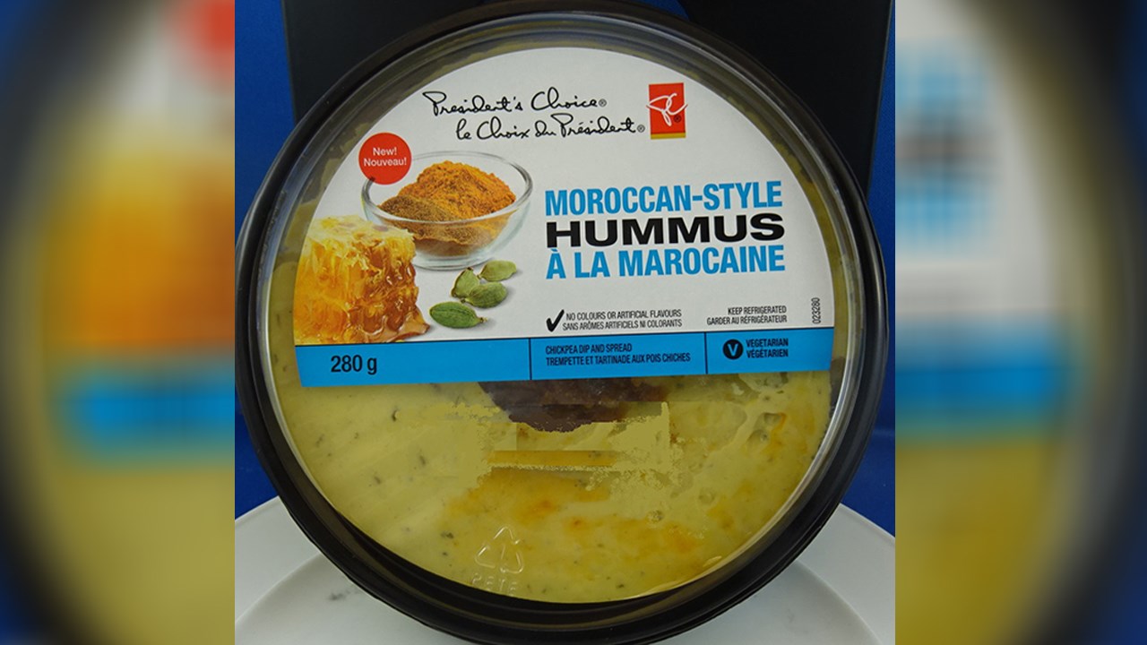 L'ACIA procède au rappel de pots d'hummus de marque le Choix du Président