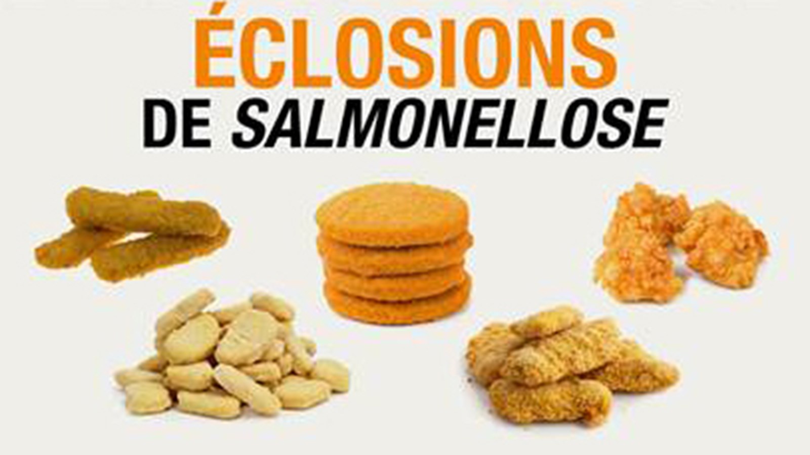 Croquettes, lanières, burgers ou frites de poulet : à manipuler et préparer avec soin
