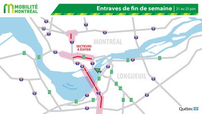 Planifiez vos déplacements durant la longue fin de semaine du 21 au 25 juin