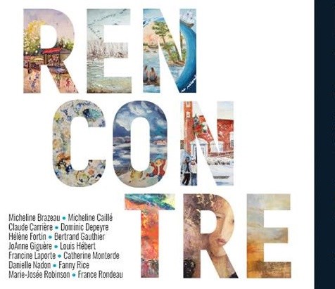 L'affiche de l'exposition "Rencontre", dont le vernissage aura lieu le jeudi 16 janvier dès 17h au Pôle culturel de Chambly (au 1625 boulevard De Périgny).