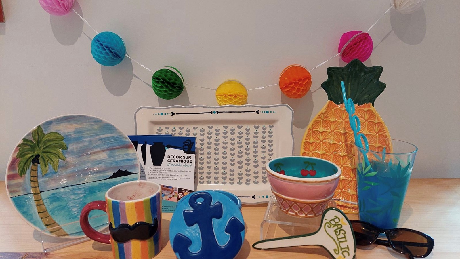 Décor sur céramique au Musée du Haut-Richelieu