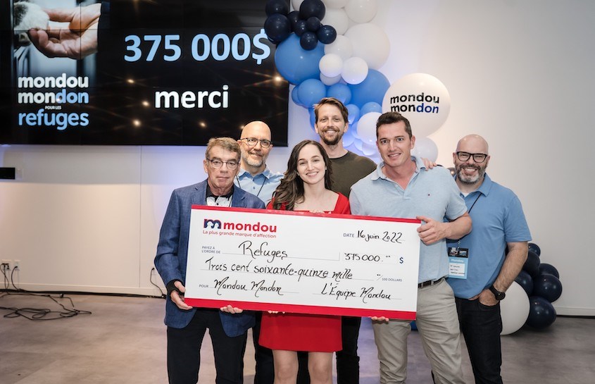 Mondou double son objectif en amassant la somme de 375 000$
