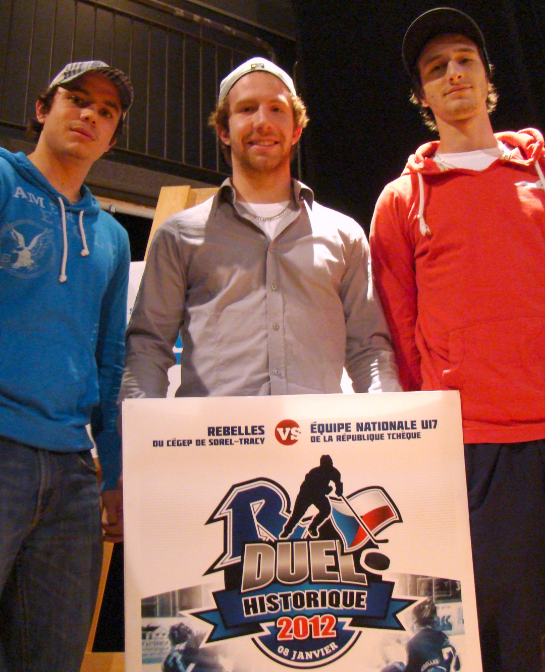 Les joueurs des Rebelles William Lauzé, Gabriel Lussier et Nathaniel Gourdeau se disent confiants.