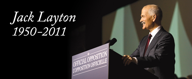 Politicien canalisant un charme comparable à celui de Lévesque et Trudeau, Jack Layton aurait été un adversaire de taille pour le gouvernement Harper croit Louis Plamondon. (Image: Gracieuseté du NPD)