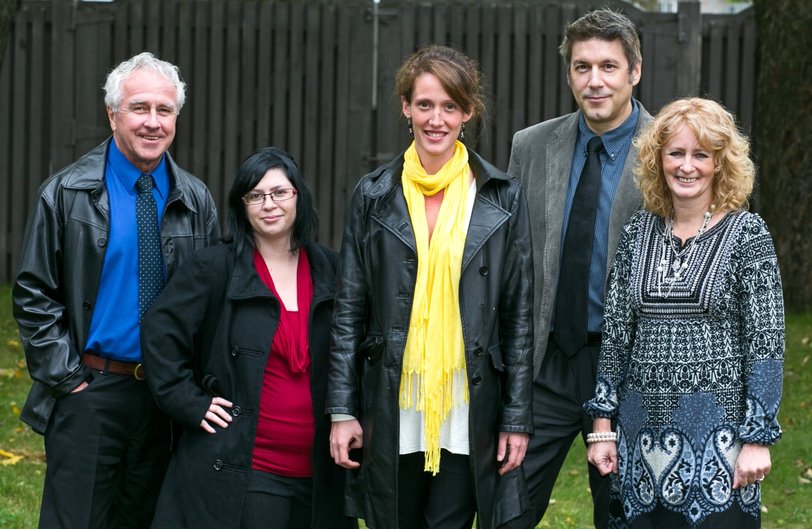 Yvon Nadeau, Cassandra Cartier, Corina Bastiani, Clément Goulet et Lucie Cournoyer, du Parti d'aujourd'hui de Sorel-Tracy.