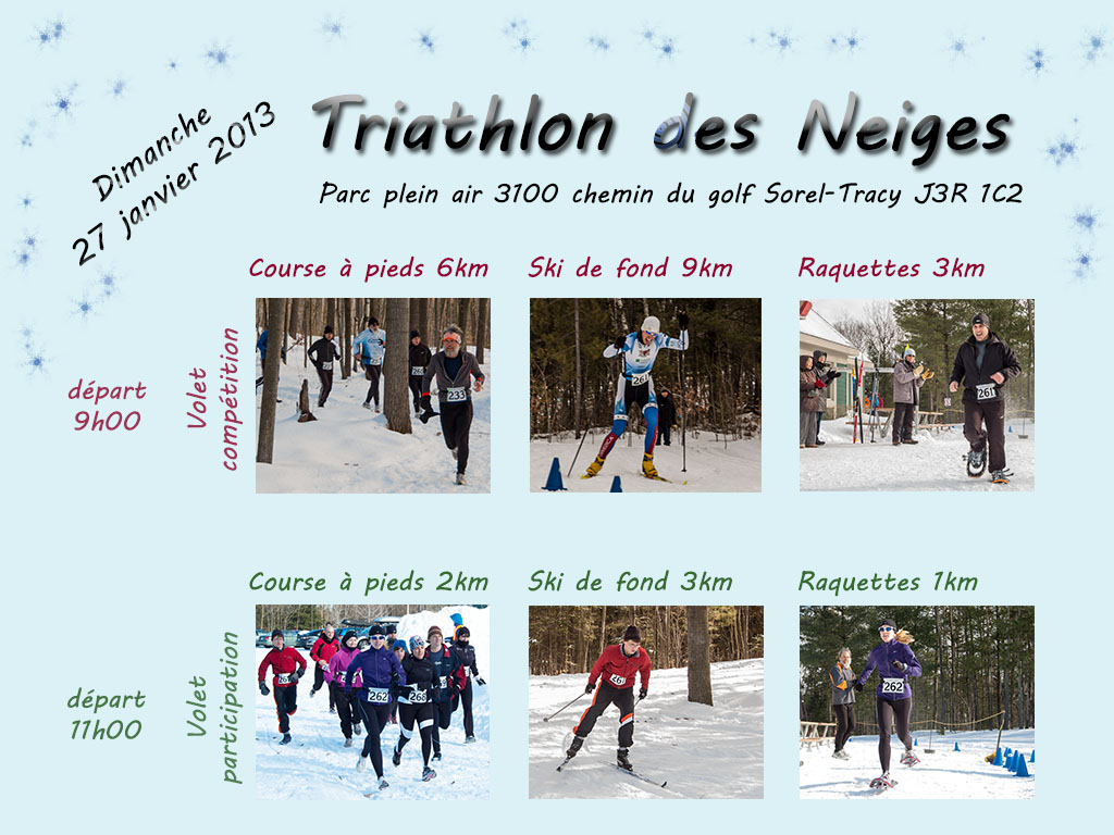 Troisième édition du Triathlon des neiges de Sorel-Tracy
