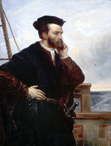 Lorsque l'on pense à Jacques Cartier, le premier portrait qui vient à l'esprit est souvent celui-ci. En réalité, nous ne savons pas à quoi il ressemble!