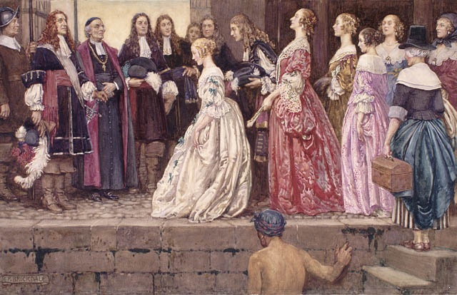 L'arrivée des Filles du Roy.
