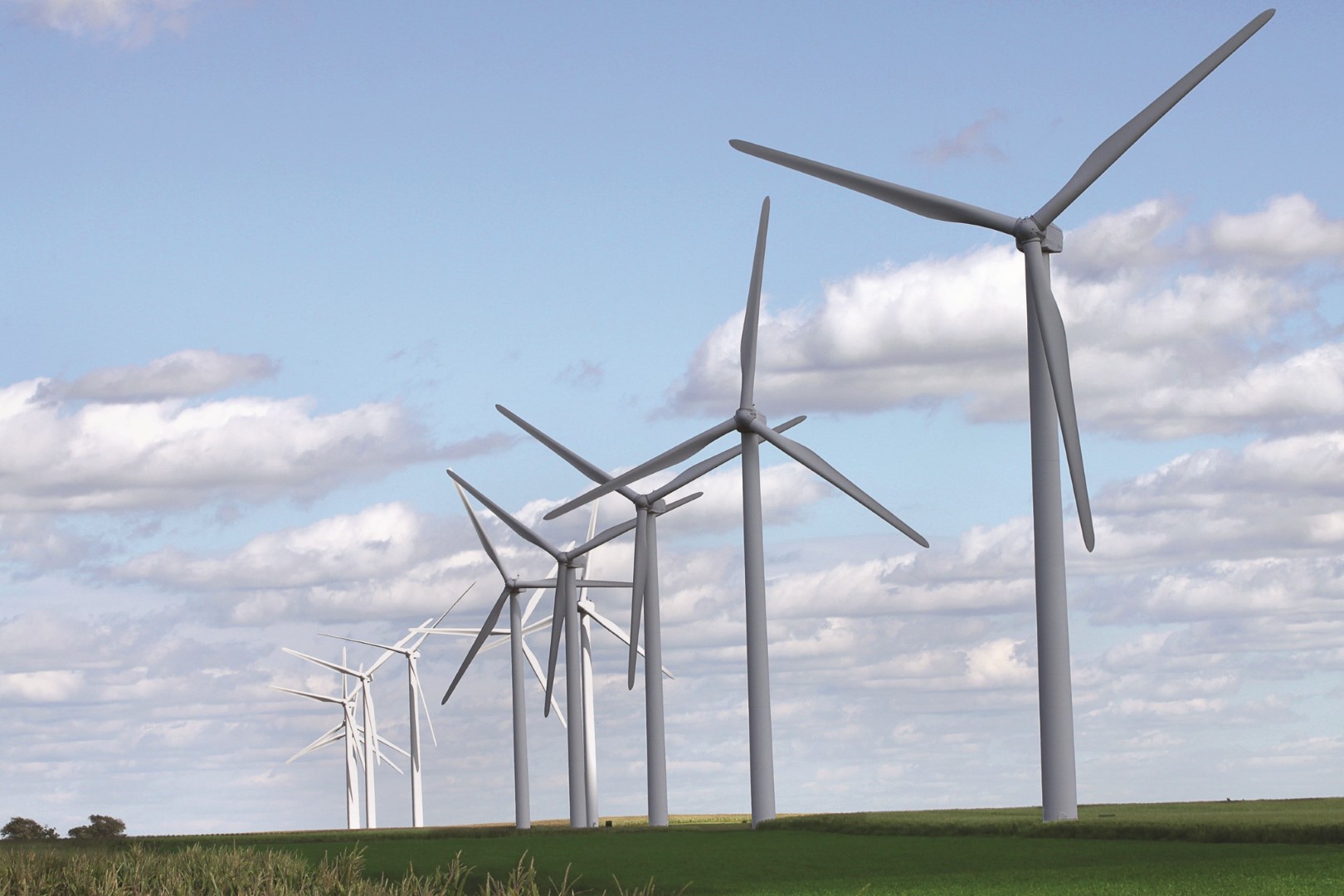 La mise en service du parc éolien est prévue pour 2015.