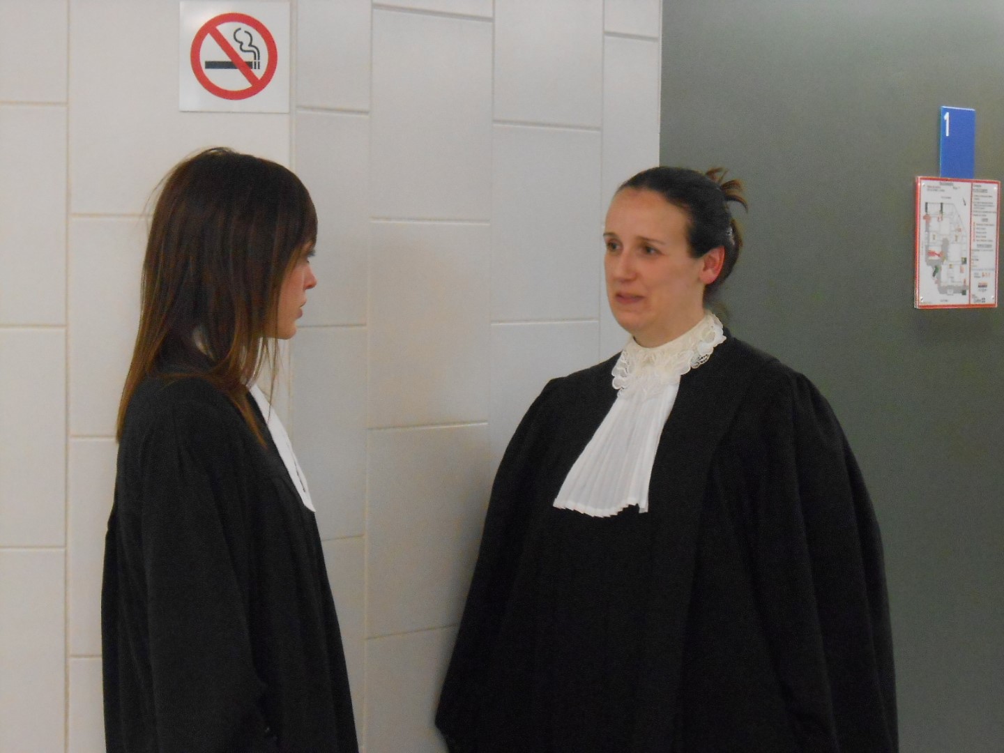 Me Marie-Eve Sasseville et Me Valérie Michaud, procureures de la Couronne dans ce dossier.