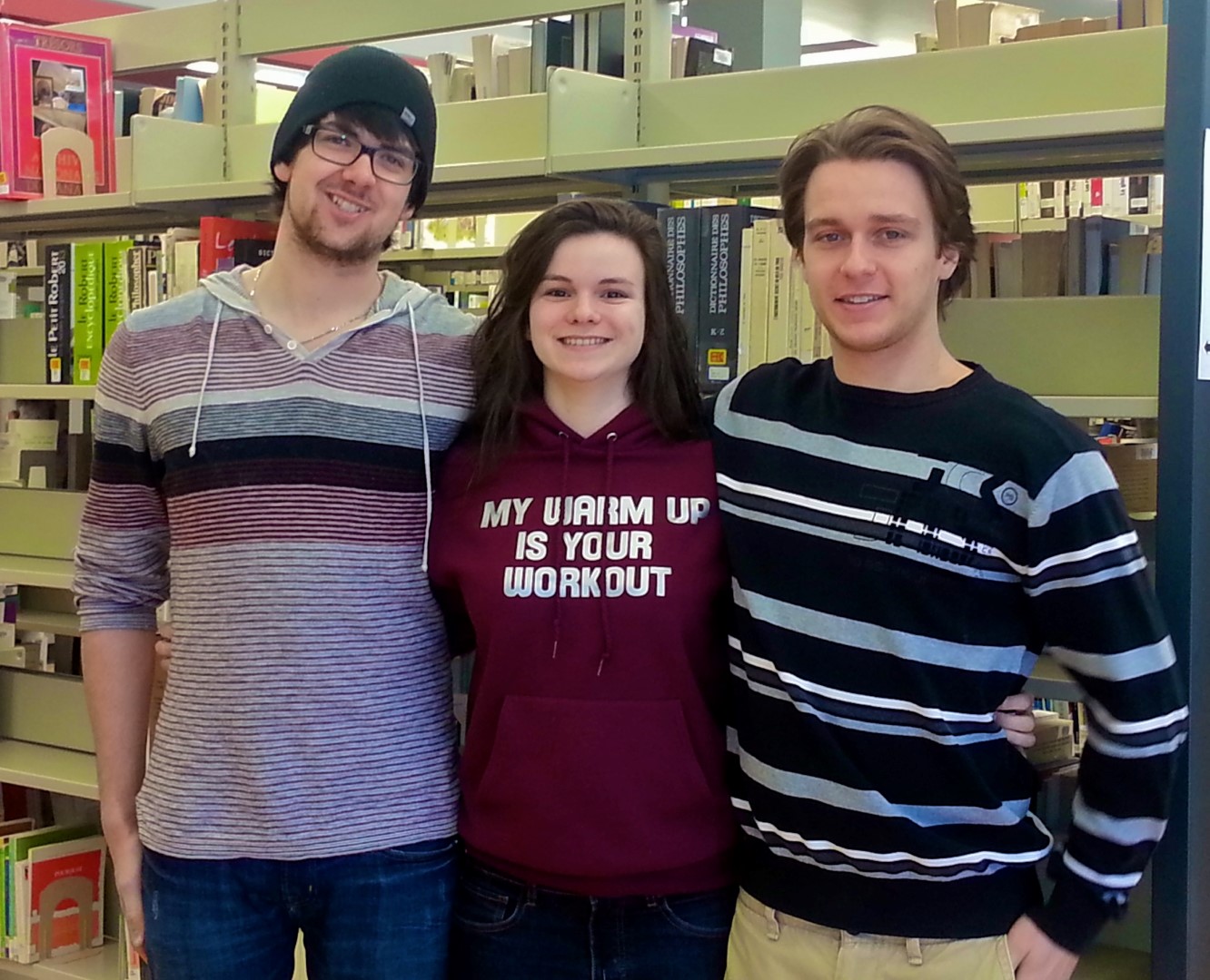 Les Branchés, soit les étudiants Mathieu Roy, Audrey Mathieu, Alexandre Boisvert et (absente sur la photo) Laurie Tremblay, sont derrière ce projet d'essai routier.
