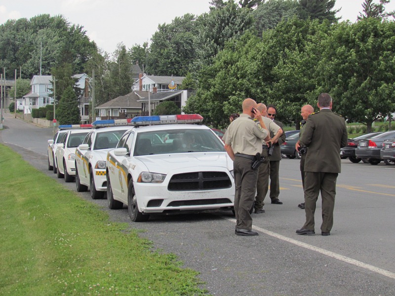 Une dizaine d'enquêteur a été dépêchée sur le terrain, à Pierreville.