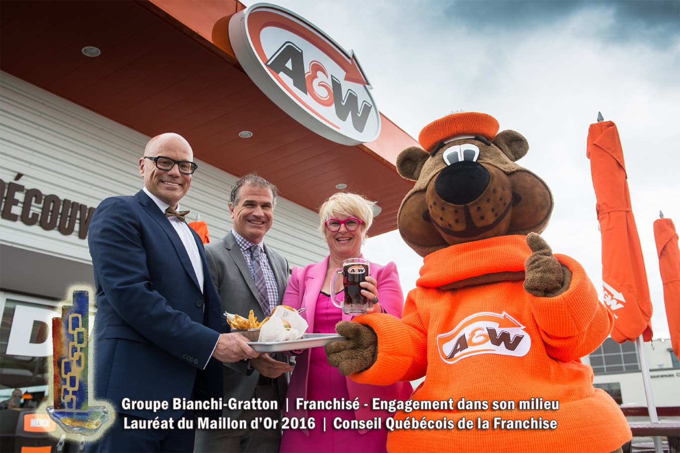Le restaurant A&W Groupe Bianchi-Gratton Lauréat d'un «Maillon d’Or»