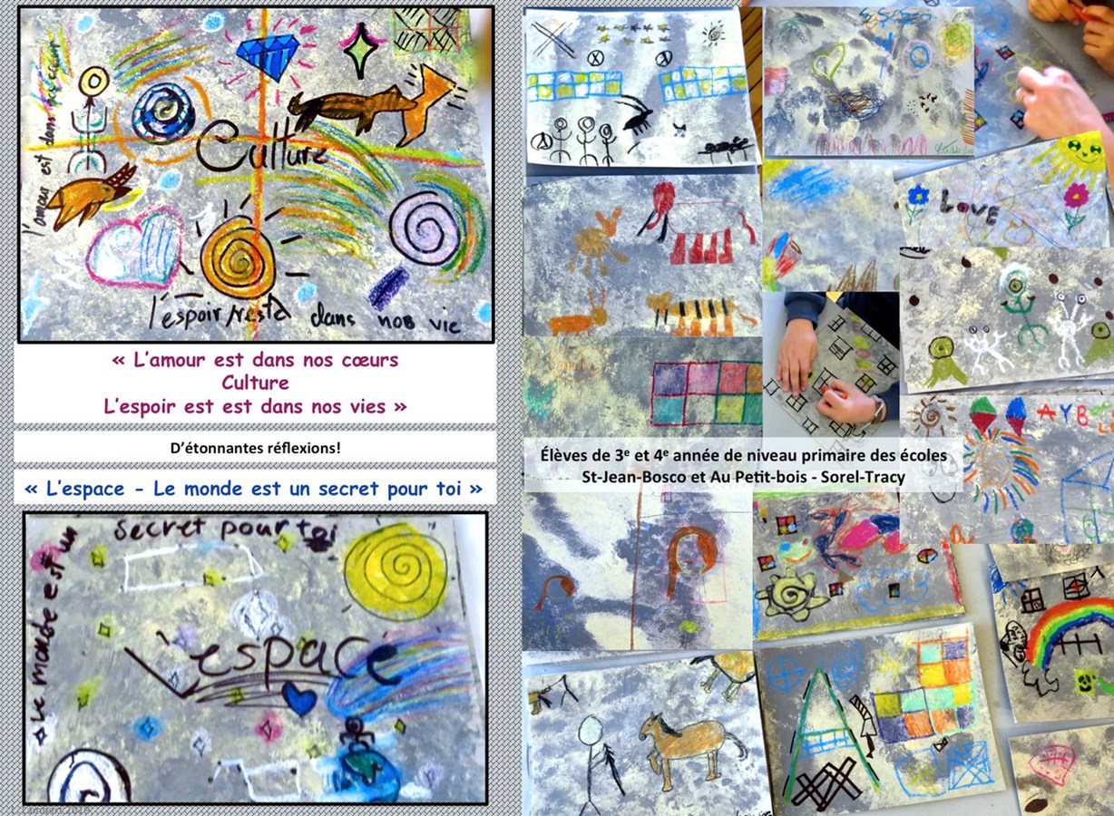 Des élèves de la région ont créé des œuvres d’art rupestre avec un artiste professionnel