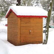 Parc André-Ossant: une maisonnette pour enfiler ses patins au chaud