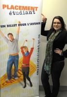 La Rosemèroise, Sabrina Lessard, assure la promotion du programme de Placement étudiant pour la région des Laurentides. Crédit: Josiane Yelle
