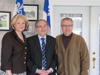 Diane Bourgeois, députée de Terrebonne-Blainville, Jean Dorion, député de Longueuil-Pierre-Boucher et Daniel Ratthé, député péquiste de Blainville.