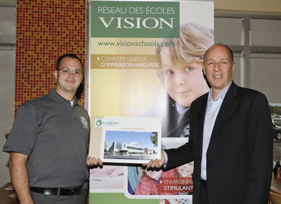 conference de presse par le reseau d' cole vision