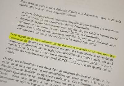 (Photo Josiane Yelle) Le ministère des Transports du Québec a eu recours au délai additionnel de dix jours, ce qui porte à 30 jours le délai pour donner suite à la demande.