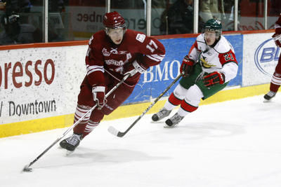 Charles-Olivier Roussel alors qu'il s'alignait pour le Junior de Montréal.