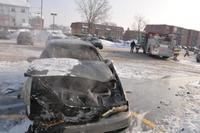 Un véhicule flamme à Sainte-Thérèse