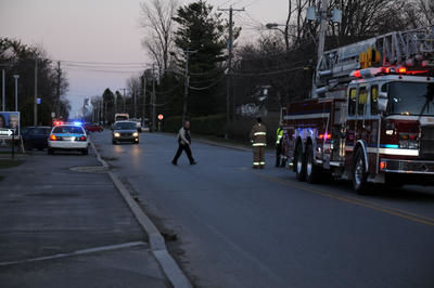 Le périmètre de sécurité a été établi à l'angle de la Montée Gagnon et du boulevard Vignory à Bois-des-Filion.