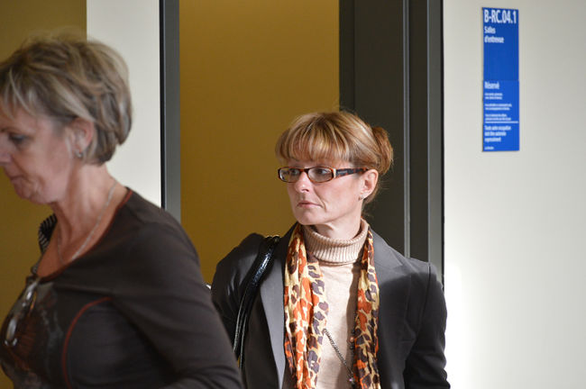 Suite du procès de Tania Pontbriand ex-professeure d'éducation physique de Rosemère, accusée d'agressions sexuelles sur un mineur sous son autorité, au Palais de justice Saint-Jérôme, le mardi 27 novembre 2012.