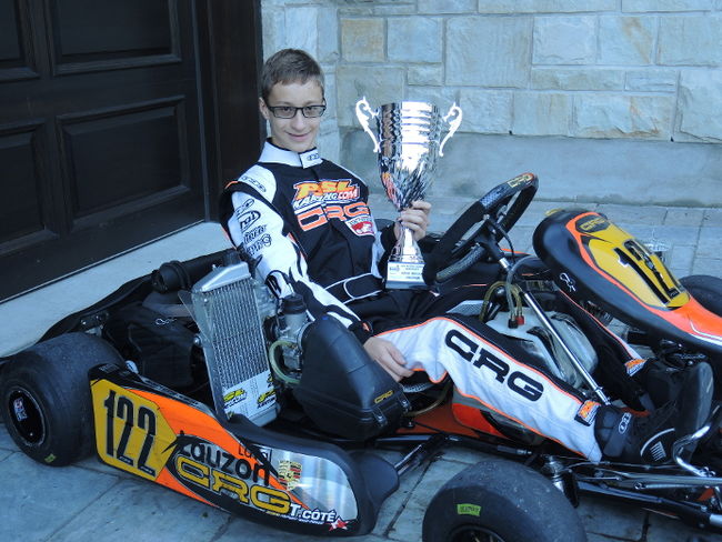 Thierry Côté sera sur la piste des mondiaux de karting, en novembre prochain, à la Nouvelle-Orléans.