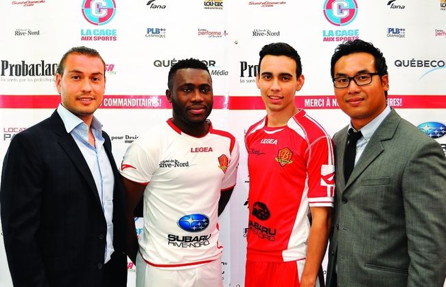 Le président du FC Boisbriand, Richard Douangmala, a présenté quelques joueurs et son entraîneur aux médias lors du lancement de la saison la semaine dernière.