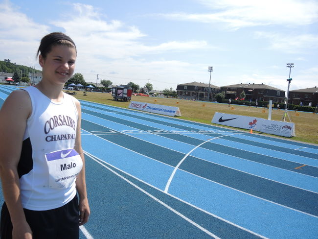 Même si elle concède deux ans d’expérience à ses adversaires, la sprinteuse Mégan Malo comptait bien faire devant les siens lors de l’épreuve du 200m. Elle a finalement décroché la sixième position.