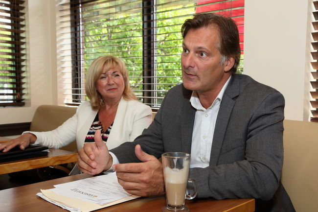 Francine Leblanc et Sylvain Arsenault.