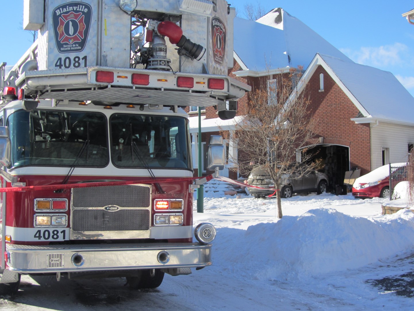Une résidence de Blainville menacée par les flammes
