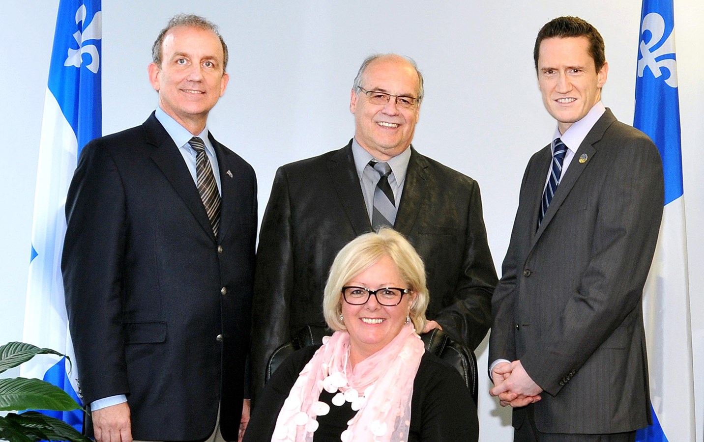 Claude Surprenant, Mario Laframboise, Benoit Charette et Sylvie D’Amours